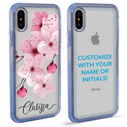 
Personalized Floral Case for iPhone Xs Max – Clear – Big Beautiful Cherry Blossom