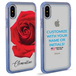 
Personalized Floral Case for iPhone Xs Max – Clear – Big Beautiful Rose