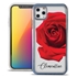 Personalized Floral Case for iPhone 11 Pro – Clear – Big Beautiful Rose
