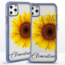 
Personalized Floral Case for iPhone 11 Pro – Clear – Big Beautiful Sunflower