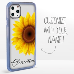 
Personalized Floral Case for iPhone 11 Pro Max – Clear – Big Beautiful Sunflower