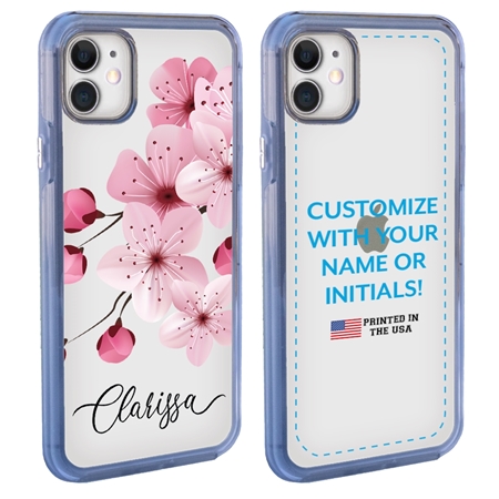 Personalized Floral Case for iPhone 12 Mini – Clear – Big Beautiful Cherry Blossom
