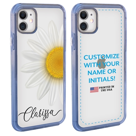 Personalized Floral Case for iPhone 12 Mini – Clear – Big Beautiful Daisy
