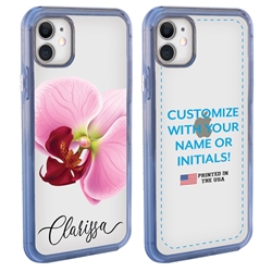 
Personalized Floral Case for iPhone 12 Mini – Clear – Big Beautiful Orchid