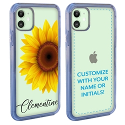 
Personalized Floral Case for iPhone 12 Mini – Clear – Big Beautiful Sunflower
