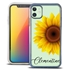 Personalized Floral Case for iPhone 12 Mini – Clear – Big Beautiful Sunflower
