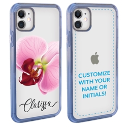 
Personalized Floral Case for iPhone 12 / 12 Pro – Clear – Big Beautiful Orchid