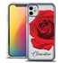 Personalized Floral Case for iPhone 12 / 12 Pro – Clear – Big Beautiful Rose
