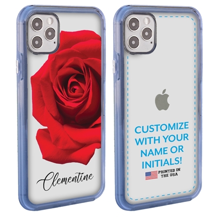 Personalized Floral Case for iPhone 12 Pro Max – Clear – Big Beautiful Rose

