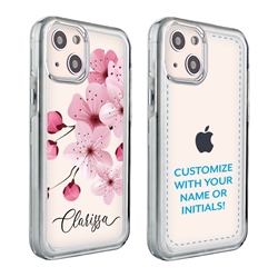 
Personalized Floral Case for iPhone 13 Mini – Clear – Big Beautiful Cherry Blossom