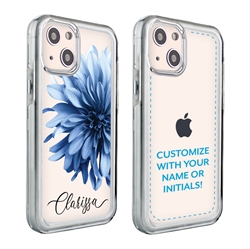 
Personalized Floral Case for iPhone 13 Mini – Clear – Big Beautiful Dahlia