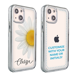 
Personalized Floral Case for iPhone 13 Mini – Clear – Big Beautiful Daisy