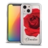 Personalized Floral Case for iPhone 13 Mini – Clear – Big Beautiful Rose
