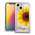 Personalized Floral Case for iPhone 13 Mini – Clear – Big Beautiful Sunflower
