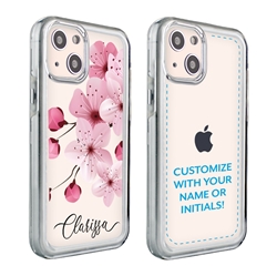 
Personalized Floral Case for iPhone 13 – Clear – Big Beautiful Cherry Blossom