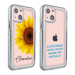 
Personalized Floral Case for iPhone 13 – Clear – Big Beautiful Sunflower
