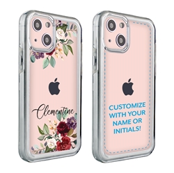 
Personalized Floral Case for iPhone 13 – Clear – Rose Bouquet