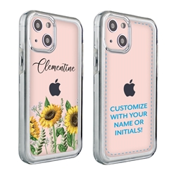 
Personalized Floral Case for iPhone 13 – Clear – Simply Sunflowers