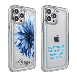 
Personalized Floral Case for iPhone 13 Pro – Clear – Big Beautiful Dahlia