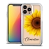 Personalized Floral Case for iPhone 13 Pro – Clear – Big Beautiful Sunflower
