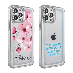 
Personalized Floral Case for iPhone 13 Pro Max – Clear – Big Beautiful Cherry Blossom