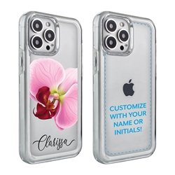 
Personalized Floral Case for iPhone 13 Pro Max – Clear – Big Beautiful Orchid