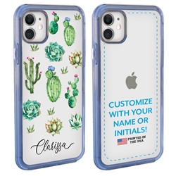 
Personalized Cactus and Succulents Case for iPhone 11 – Clear – Beautiful Cactus Collage