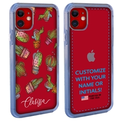 
Personalized Cactus and Succulents Case for iPhone 11 – Clear – Colorful Cactus Collage