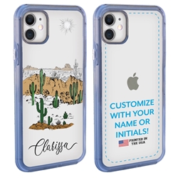 
Personalized Cactus and Succulents Case for iPhone 11 – Clear – Desert Landscape