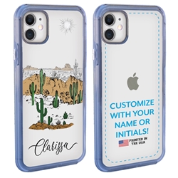 
Personalized Cactus and Succulents Case for iPhone 11 – Clear – Desert Landscape
