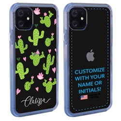 
Personalized Cactus and Succulents Case for iPhone 11 – Clear – Lovely Cactus Collage