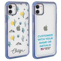 
Personalized Cactus and Succulents Case for iPhone 11 – Clear – Mountain Cactus Collage