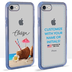 
Personalized Tropical Case for iPhone 7 / 8 / SE – Clear – Coconut Beach