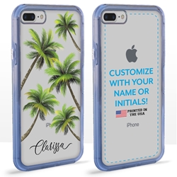 
Personalized Tropical Case for iPhone 7 Plus / 8 Plus – Clear – Palm Tree Party