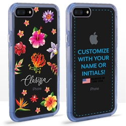 
Personalized Tropical Case for iPhone 7 Plus / 8 Plus – Clear – Paradise Petals
