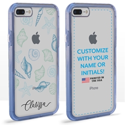 
Personalized Tropical Case for iPhone 7 Plus / 8 Plus – Clear – Seashell Collage