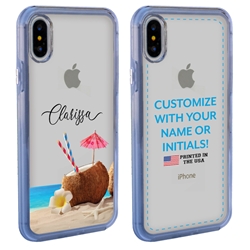 
Personalized Tropical Case for iPhone X / XS – Clear – Coconut Beach