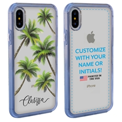 
Personalized Tropical Case for iPhone X / XS – Clear – Palm Tree Party