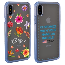
Personalized Tropical Case for iPhone X / XS – Clear – Paradise Petals