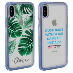 
Personalized Tropical Case for iPhone X / XS – Clear – Tropical Leaves
