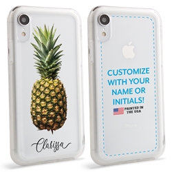 
Personalized Tropical Case for iPhone XR – Clear – Classic Pineapple