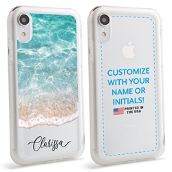 
Personalized Tropical Case for iPhone XR – Clear – Ocean Front