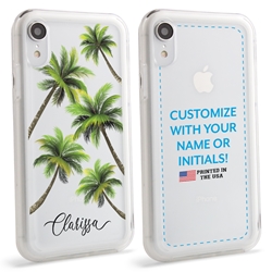 
Personalized Tropical Case for iPhone XR – Clear – Palm Tree Party