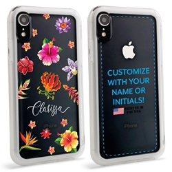 
Personalized Tropical Case for iPhone XR – Clear – Paradise Petals