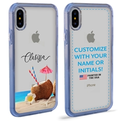
Personalized Tropical Case for iPhone Xs Max – Clear – Coconut Beach