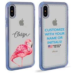 
Personalized Tropical Case for iPhone Xs Max – Clear – Fancy Flamingo