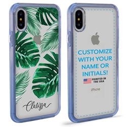 
Personalized Tropical Case for iPhone Xs Max – Clear – Tropical Leaves
