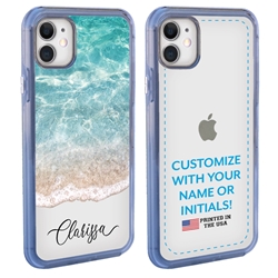 
Personalized Tropical Case for iPhone 11 – Clear – Ocean Front