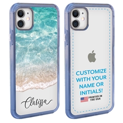 
Personalized Tropical Case for iPhone 11 – Clear – Ocean Front