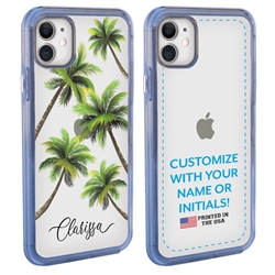 
Personalized Tropical Case for iPhone 11 – Clear – Palm Tree Party